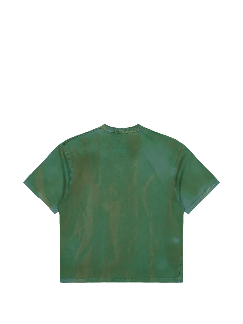 Stone Island 2100002 regular-fit T-shirt van biologisch katoenjersey met 'Bark Tee'-print en laserbewerkt stukgeverfd kleureffect Groen