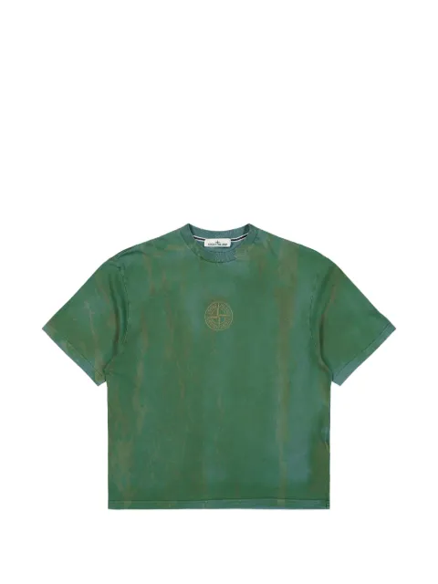 Stone Island 2100002 organic cotton jersey, laser colour garment dyed regular-fit T-shirt with 'Bark Tee' print