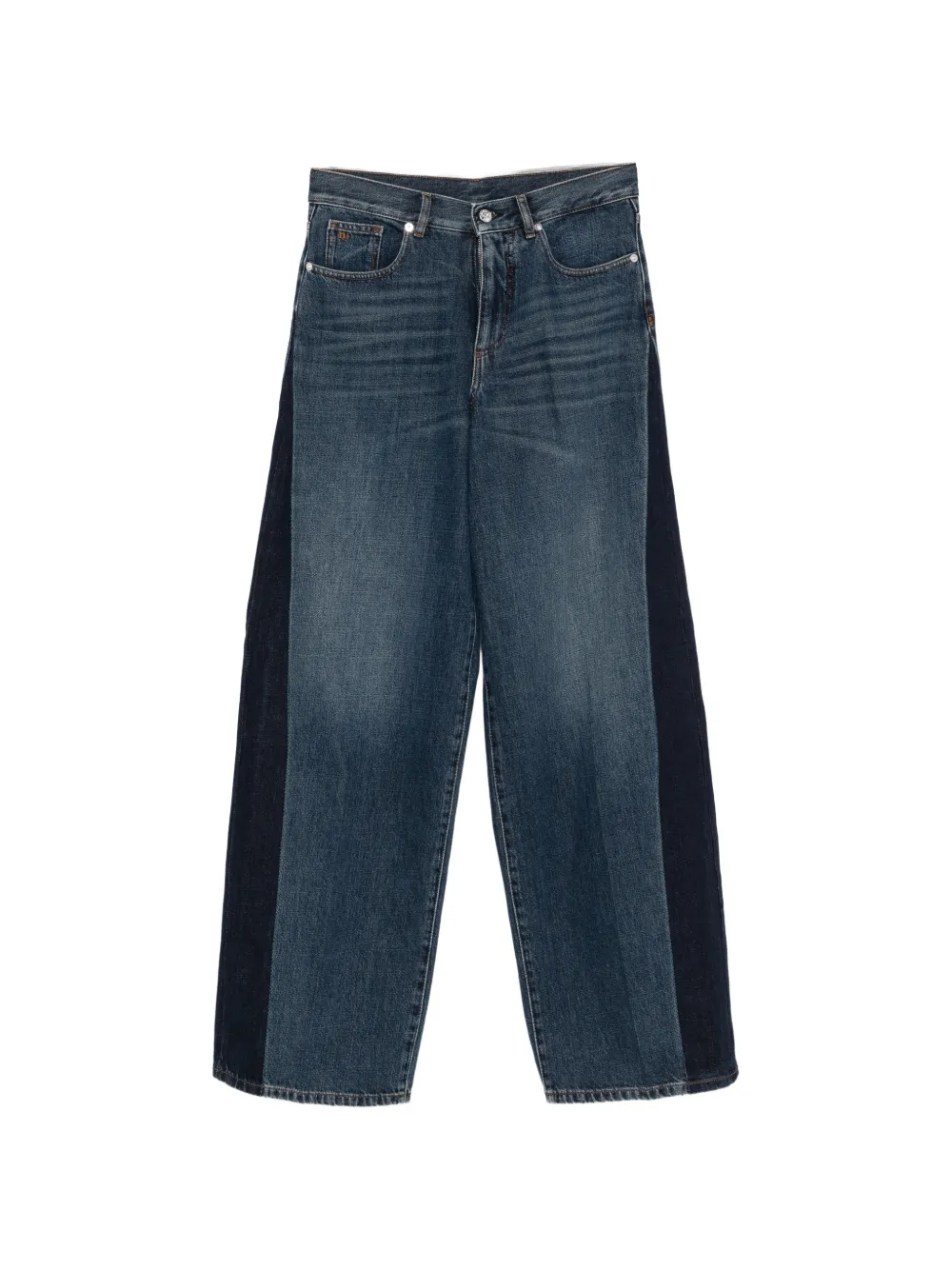 Nine In The Morning Gea two-tone wide-leg jeans - Blu