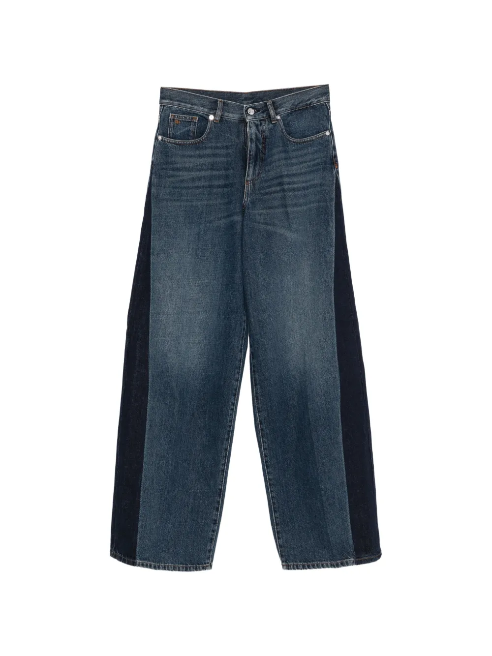 Nine In The Morning Gea two-tone wide-leg jeans