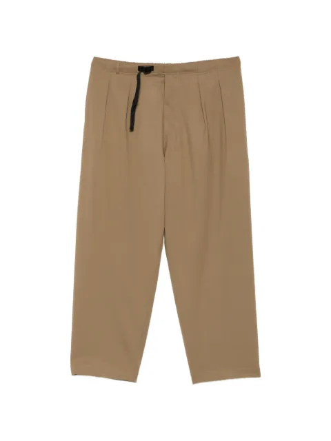 SEVEN GAUGE pleated belted trousers
