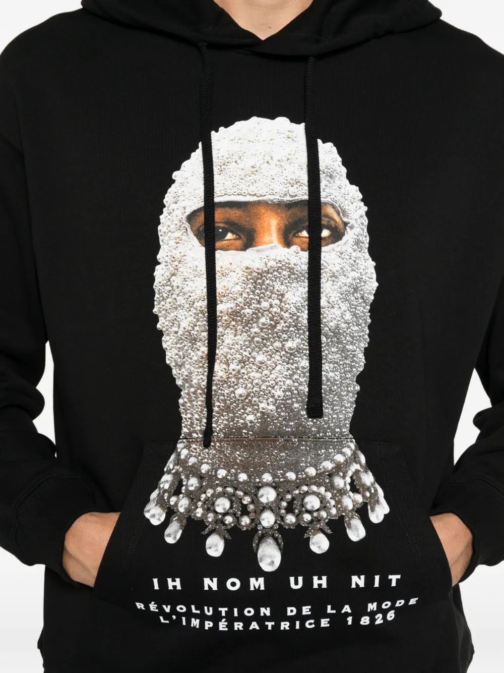 Ih Nom Uh Nit New Mask Future hoodie met trekkoord en grafische print Zwart