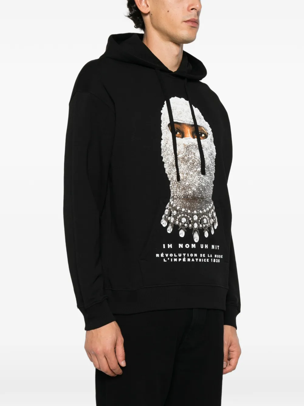 Ih Nom Uh Nit New Mask Future hoodie met trekkoord en grafische print Zwart