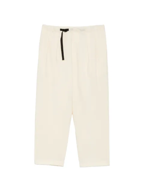 SEVEN GAUGE belted pleated trousers