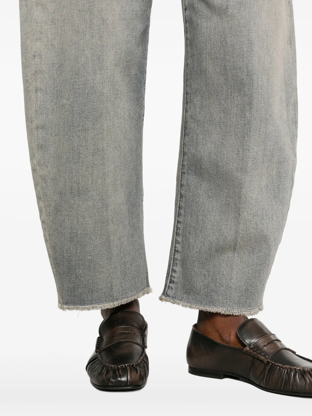 Nine In The Morning Karter jeans met toelopende pijpen en vervaagd effect Blauw