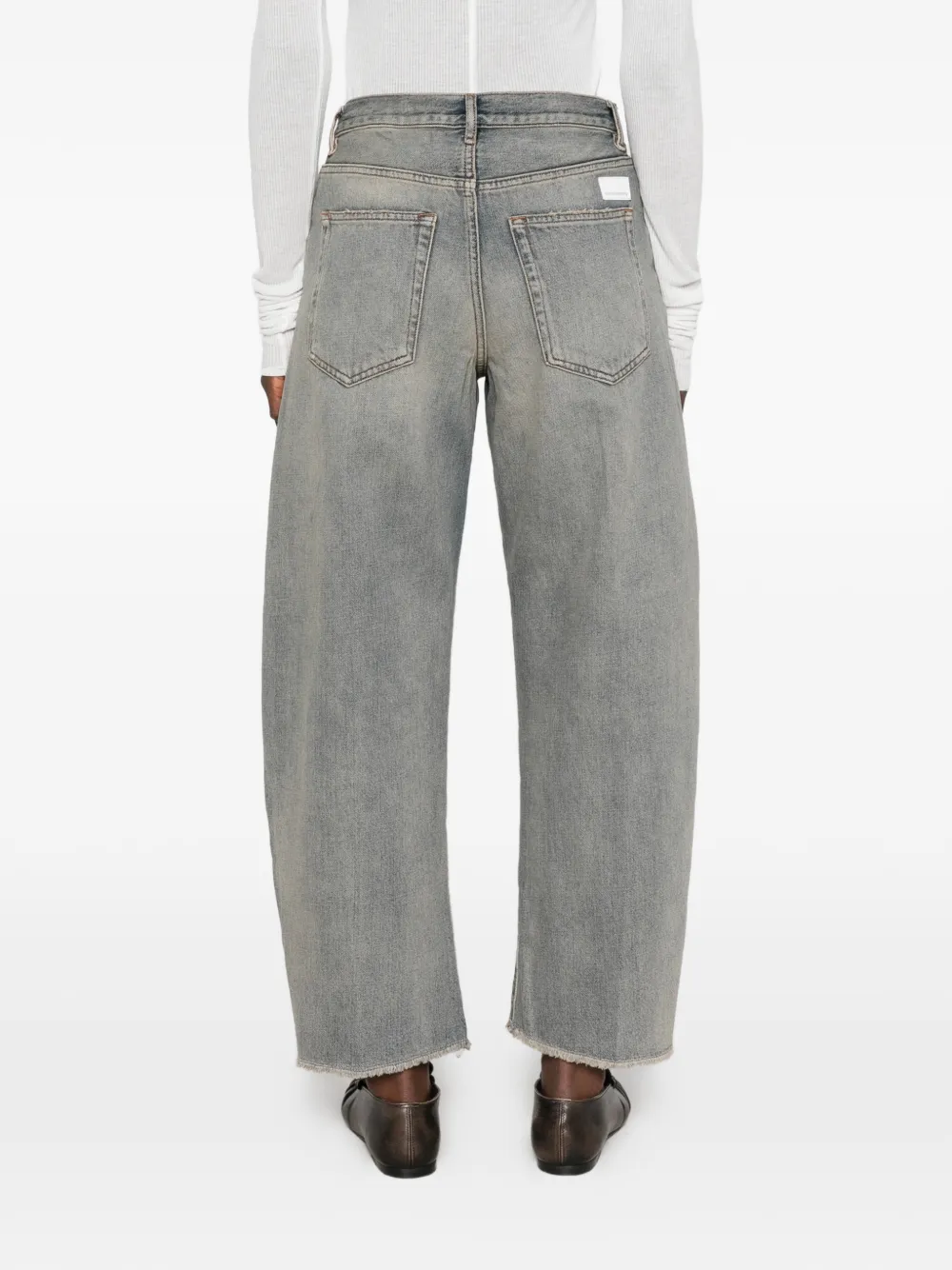 Nine In The Morning Karter jeans met toelopende pijpen en vervaagd effect Blauw