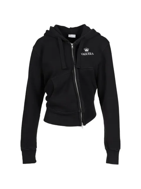 Vaquera logo-print twisted hoodie