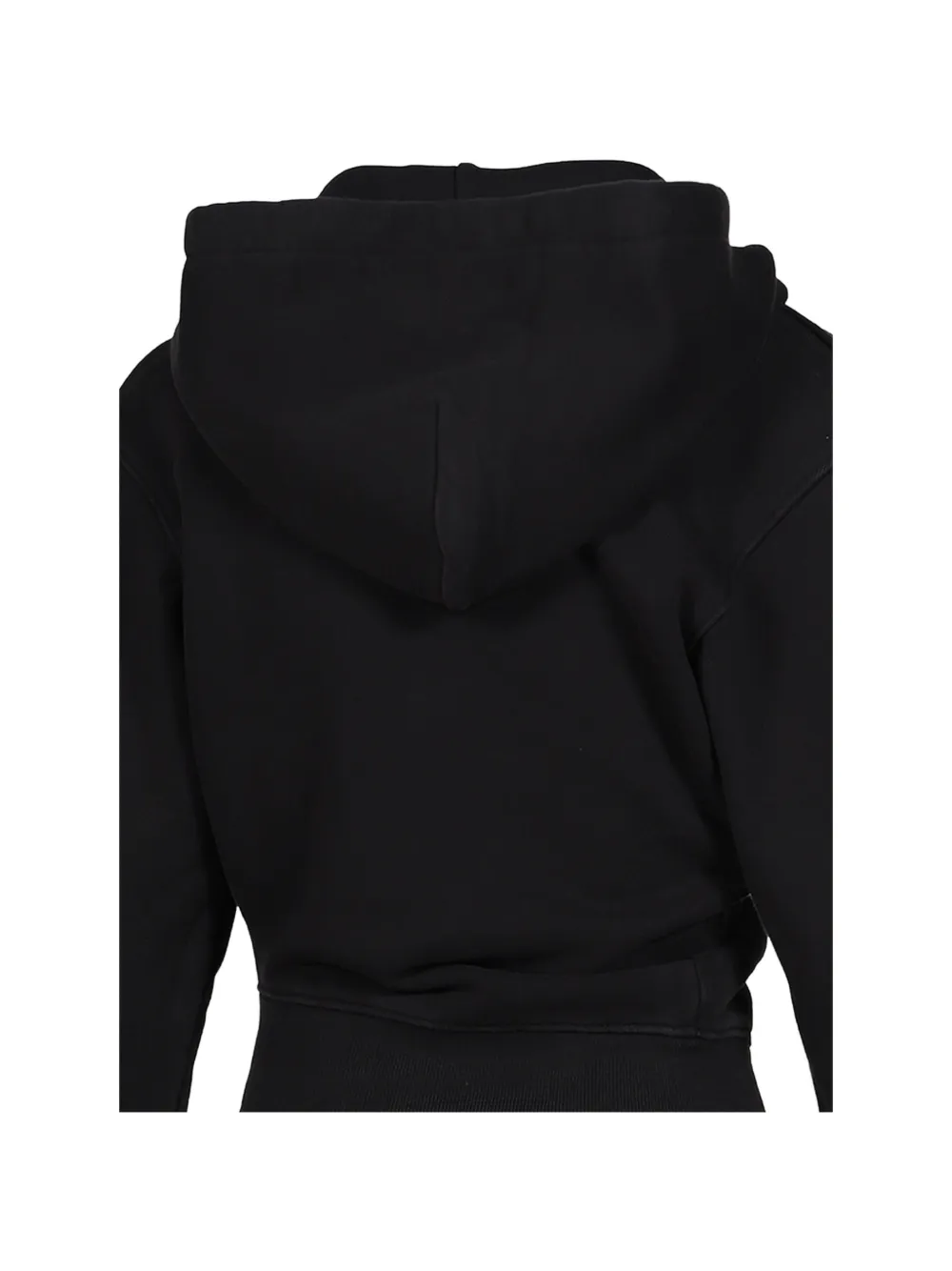 Vaquera logo-print twisted hoodie Zwart