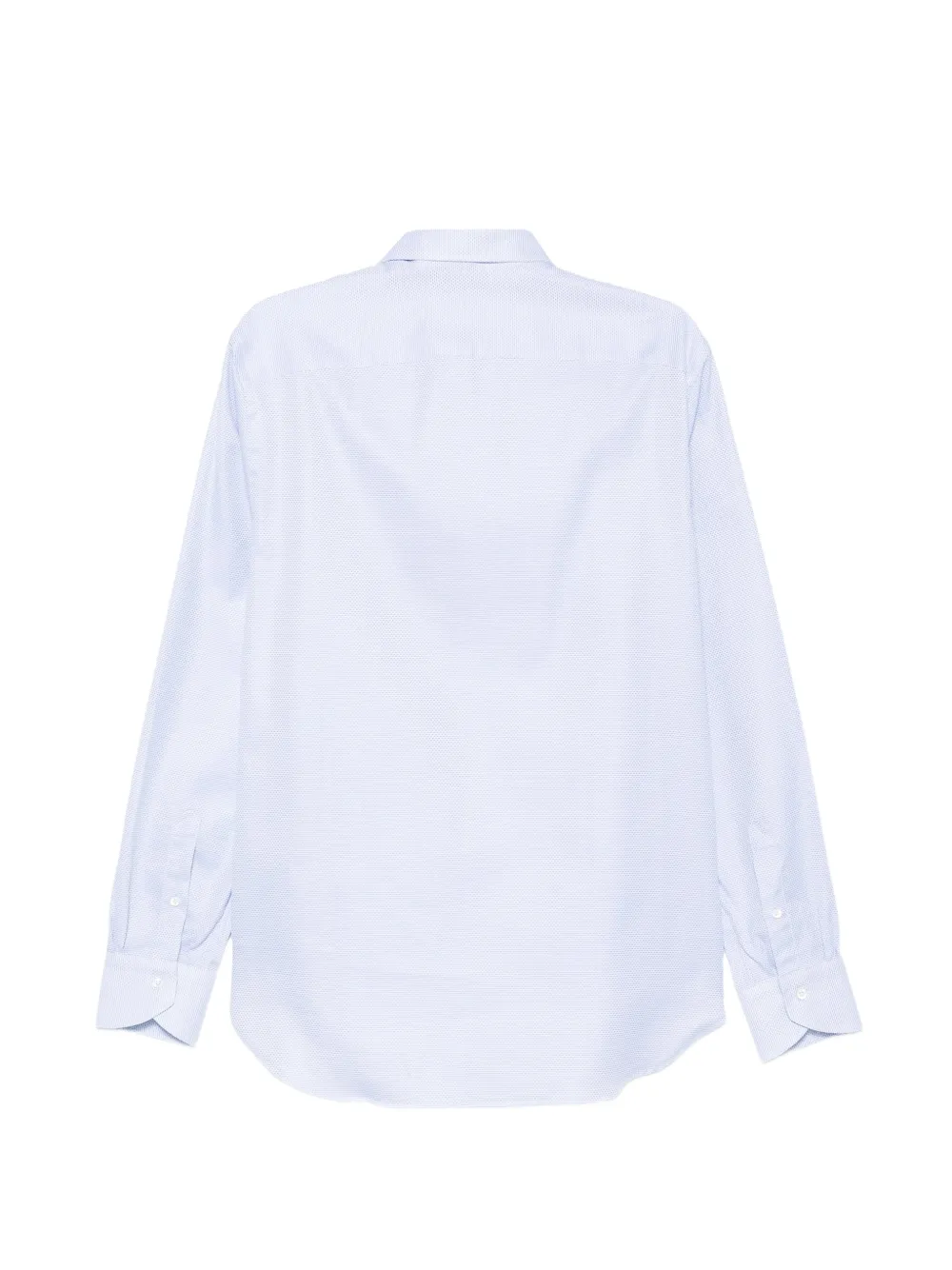 Canali Overhemd met gespreide kraag en micro-patroon Wit