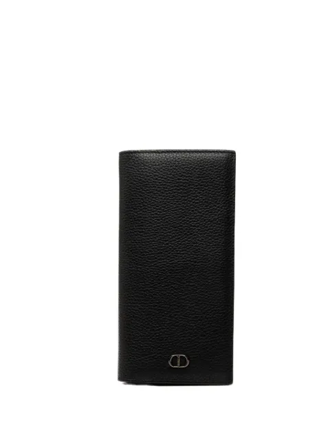Christian Dior Pre-Owned 2024 Grained Calfskin CD Icon Bifold Wallet long wallets