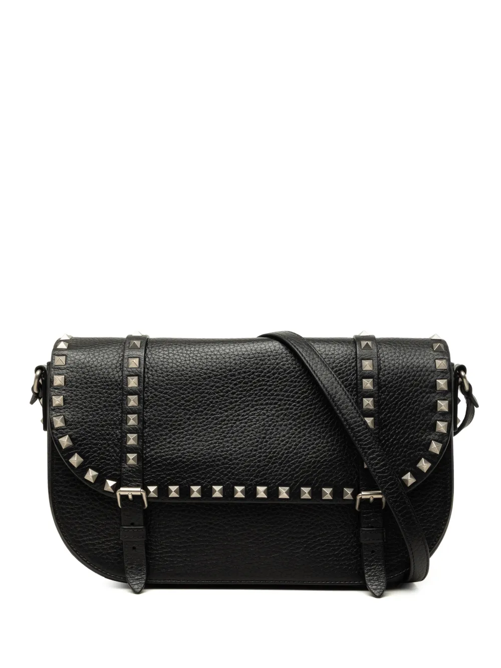 Valentino Garavani Pre-Owned 2010-2026 Rockstud Kuriertasche aus Leder - Schwarz