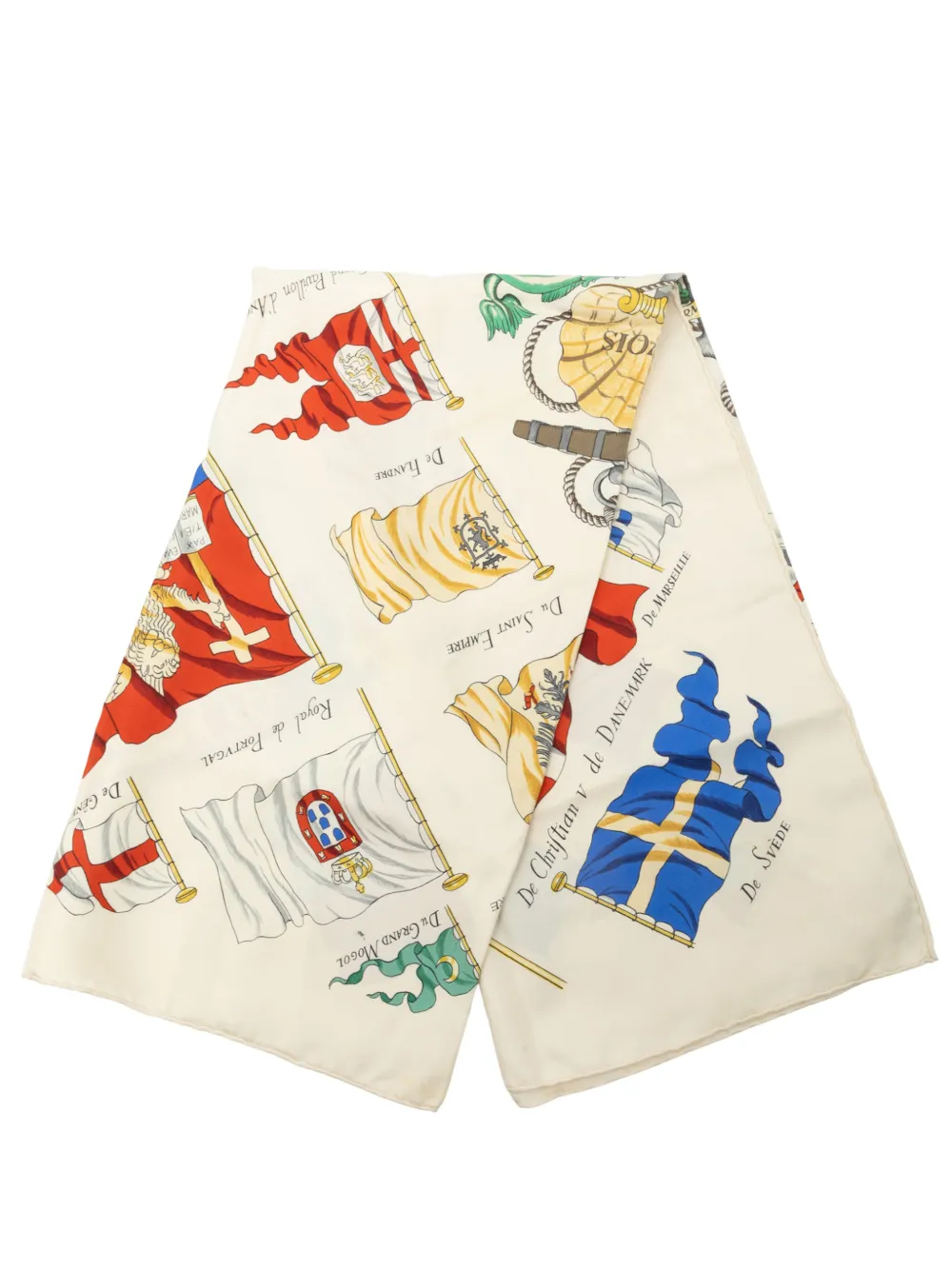 Hermès Pre-Owned 20th Century Pavois Seidenschal 90cm - Weiß