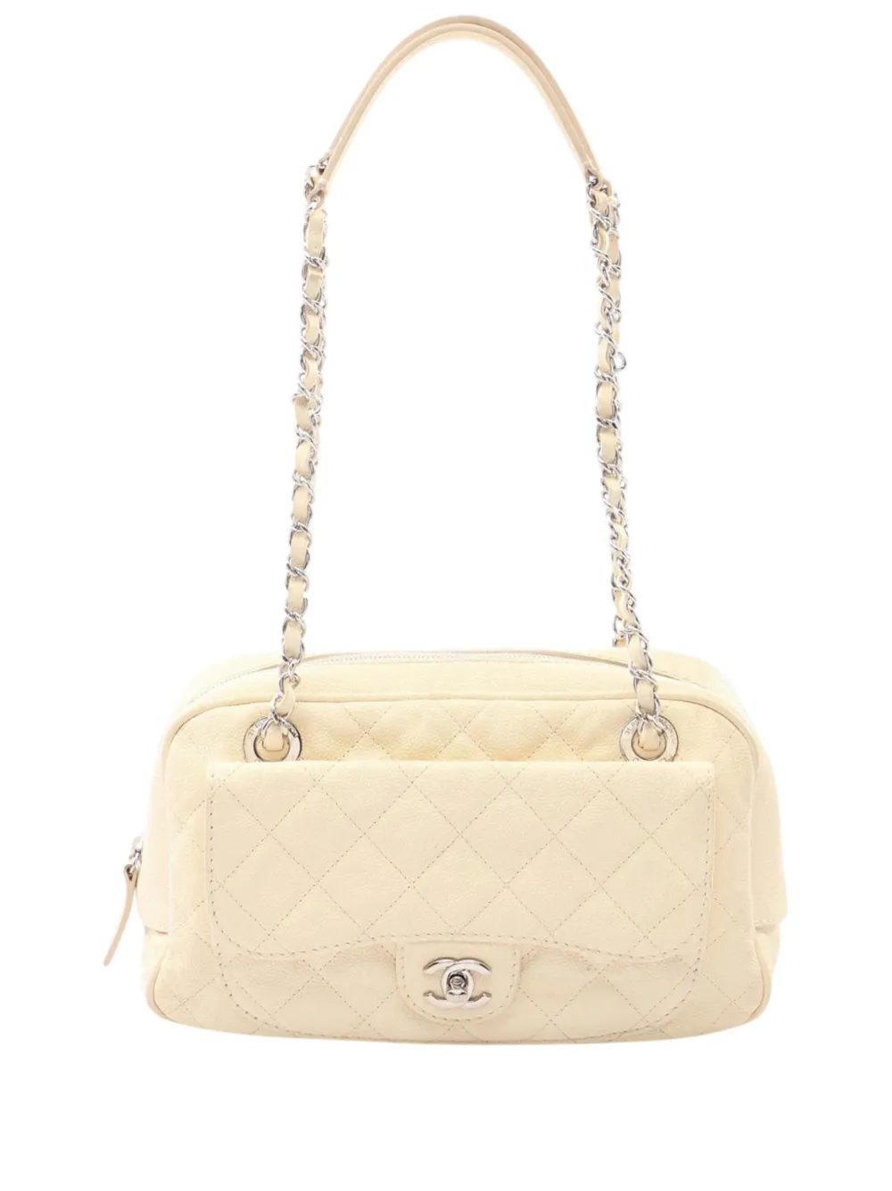 CHANEL Pre-Owned 2012-2013 CC Quilted Caviar Bowler Bag shoulder bag - Toni neutri