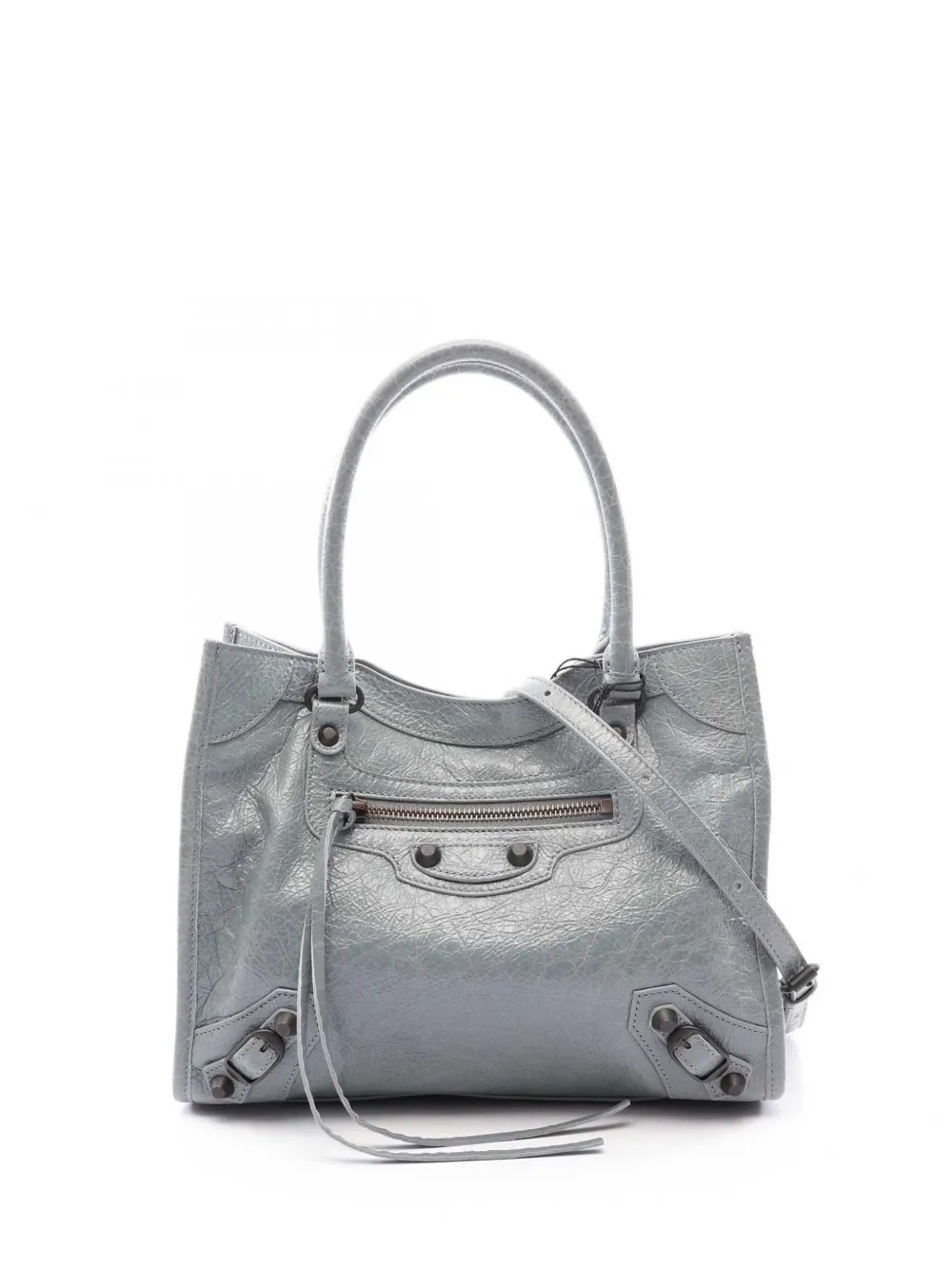Balenciaga Pre-Owned 2018-2026 mini Le City Satchel-Tasche aus Lammleder - Grau