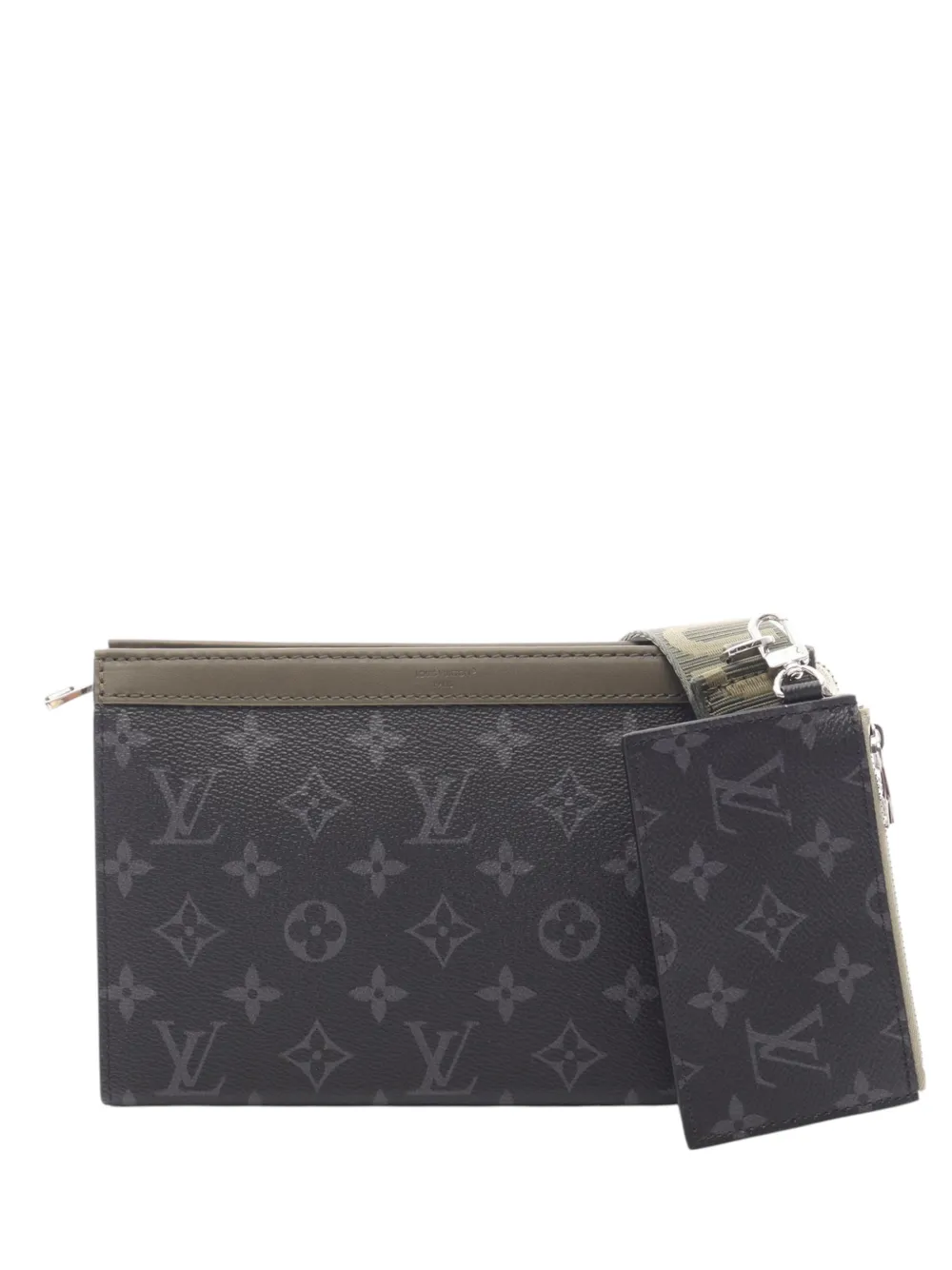 Louis Vuitton Pre-Owned 2021-2026 Monogram Eclipse Gaston Wearable Wallet Schultertasche - Schwarz