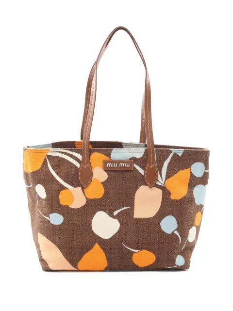 Miu Miu Pre-Owned 2010-2026 Printed Canvas tote bag