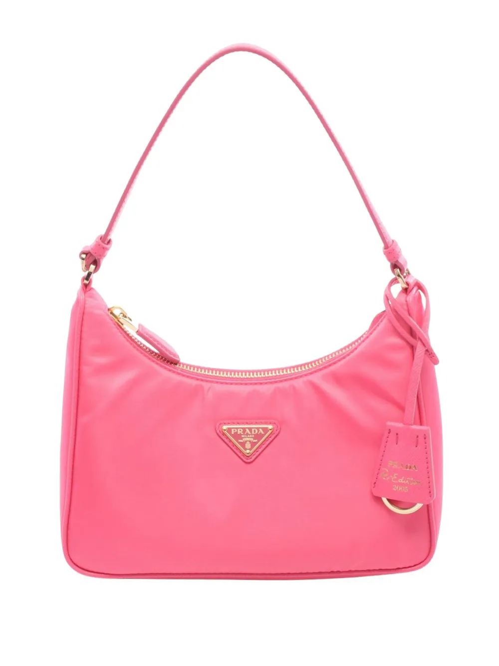 Prada Pre-Owned 2013-2026 Saffiano Trimmed Tessuto Re Edition 2005 satchel - Rosa
