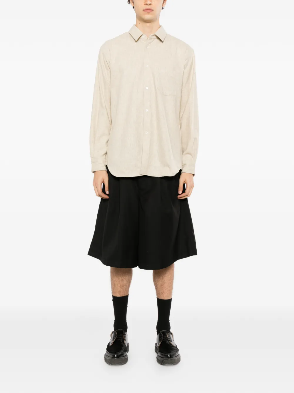 Comme Des Garçons Shirt Overhemd met borstzak Beige
