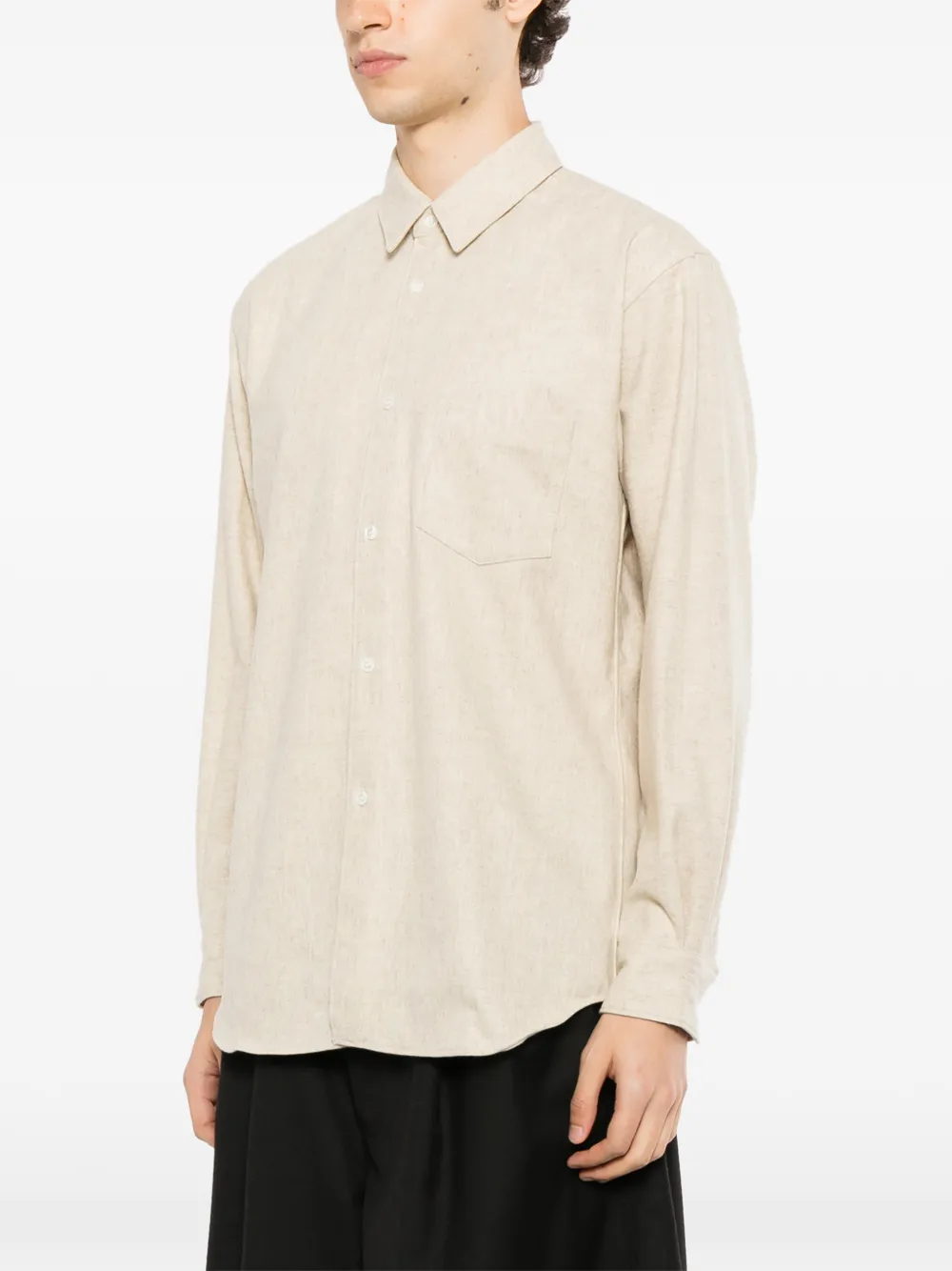Comme Des Garçons Shirt Overhemd met borstzak Beige