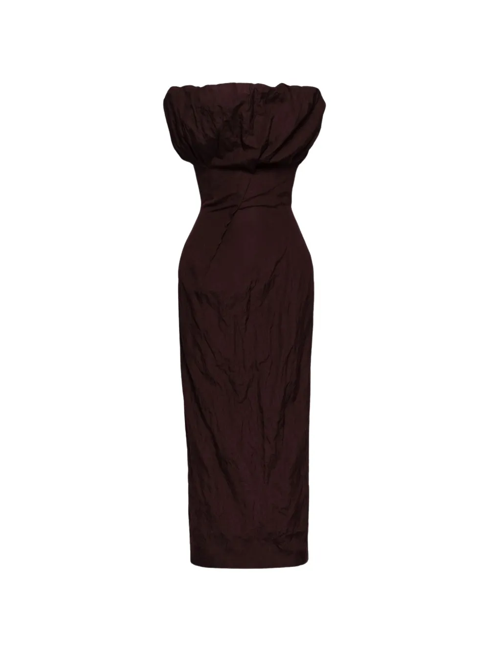 Magda Butrym off-the-shoulder crinkled maxi dress Bruin