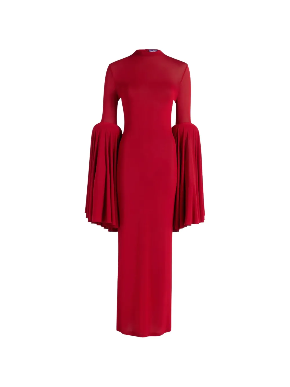 Jean Paul Gaultier robe longue à manches plissées - Rouge Jean Paul Gaultier robe longue à manches plissées - Rouge