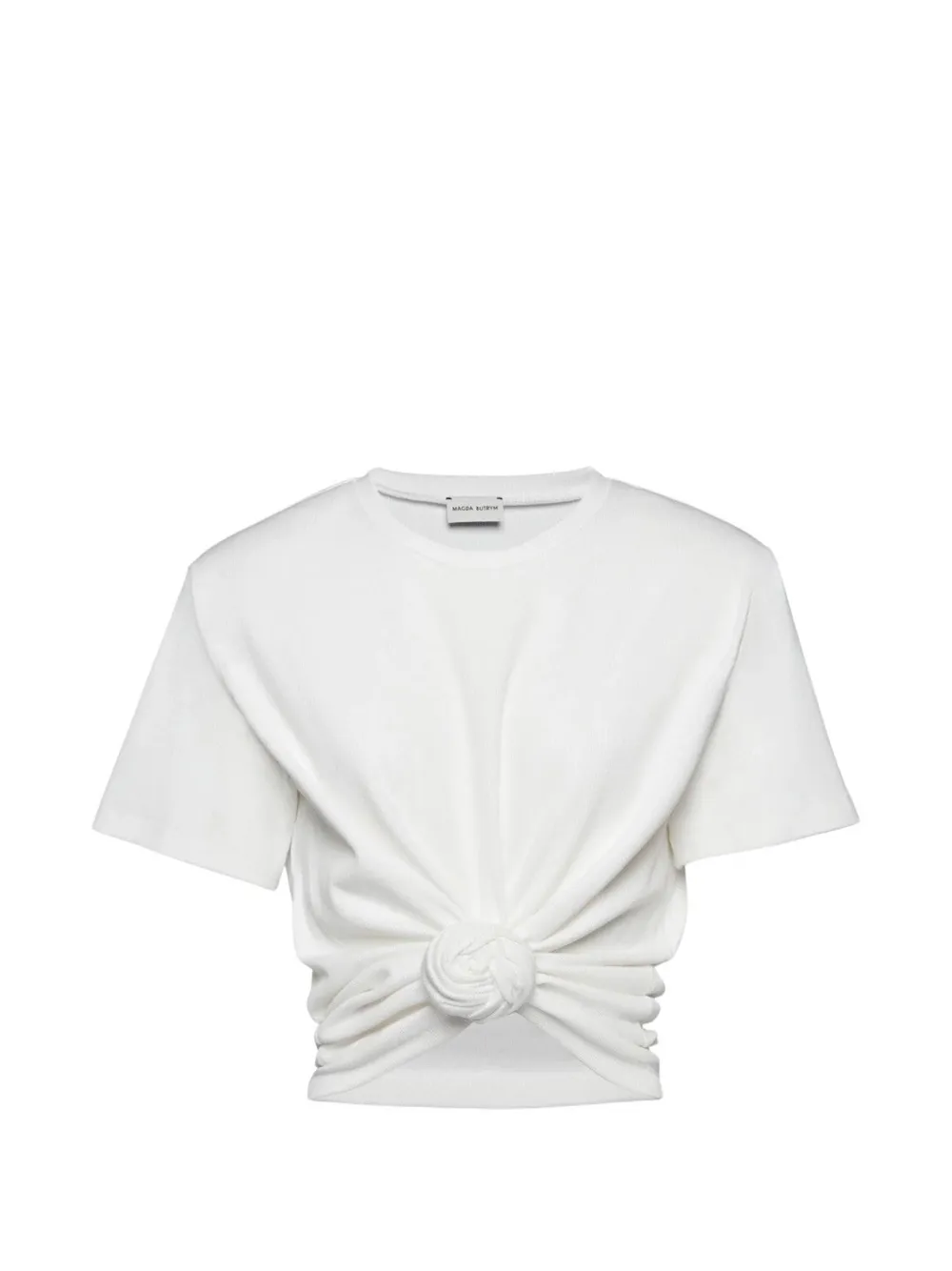 Magda Butrym knotted-detail T-shirt Wit