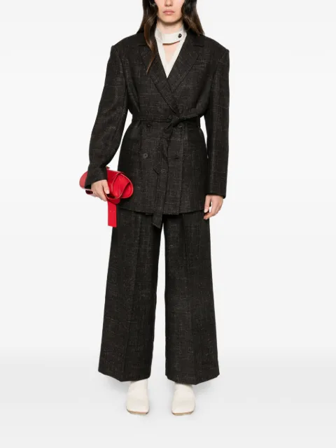 Su belted double-breasted blazer