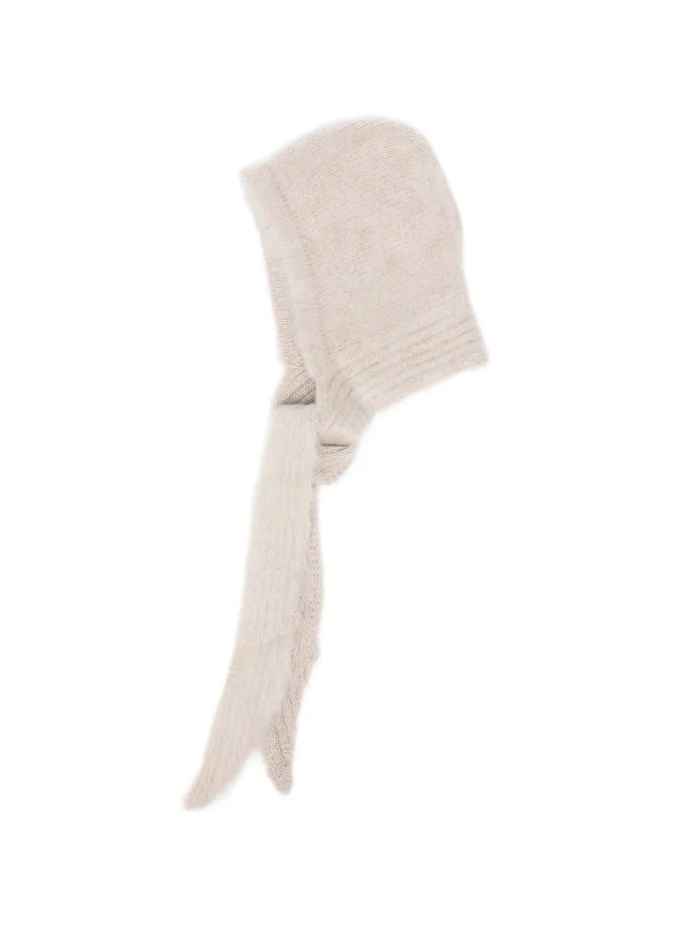 Su knitted tie-fastening hood balaclava