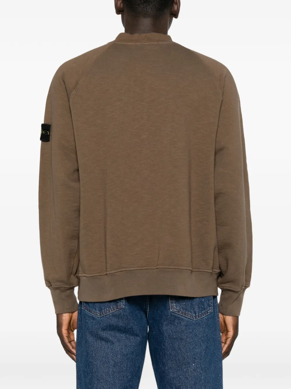 Stone Island 6100053 tubular-cotton-fleece sweatshirt Bruin