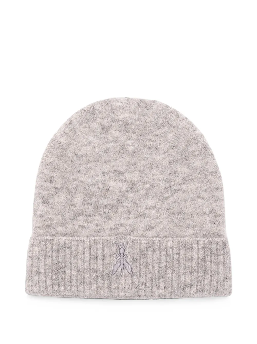 Patrizia Pepe logo-embroidered ribbed-trim beanie hat