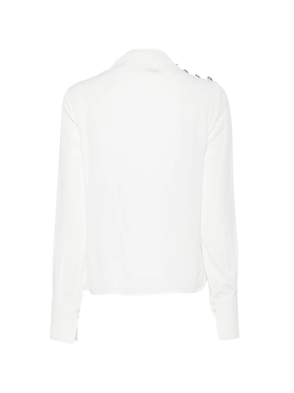 Patrizia Pepe Gedrapeerde blouse met knoopdetail Wit