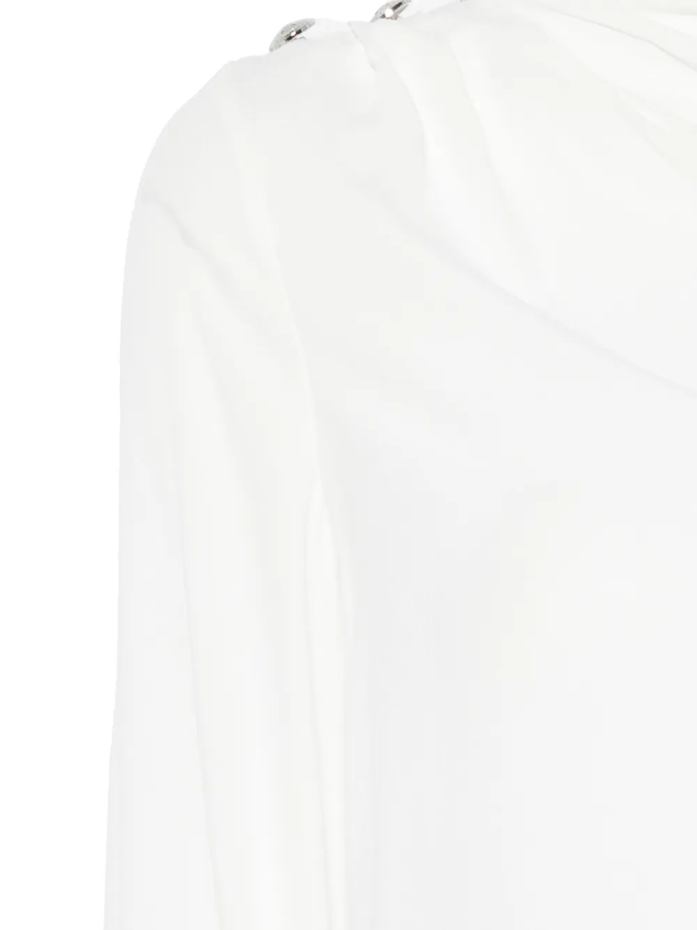 Patrizia Pepe Gedrapeerde blouse met knoopdetail Wit