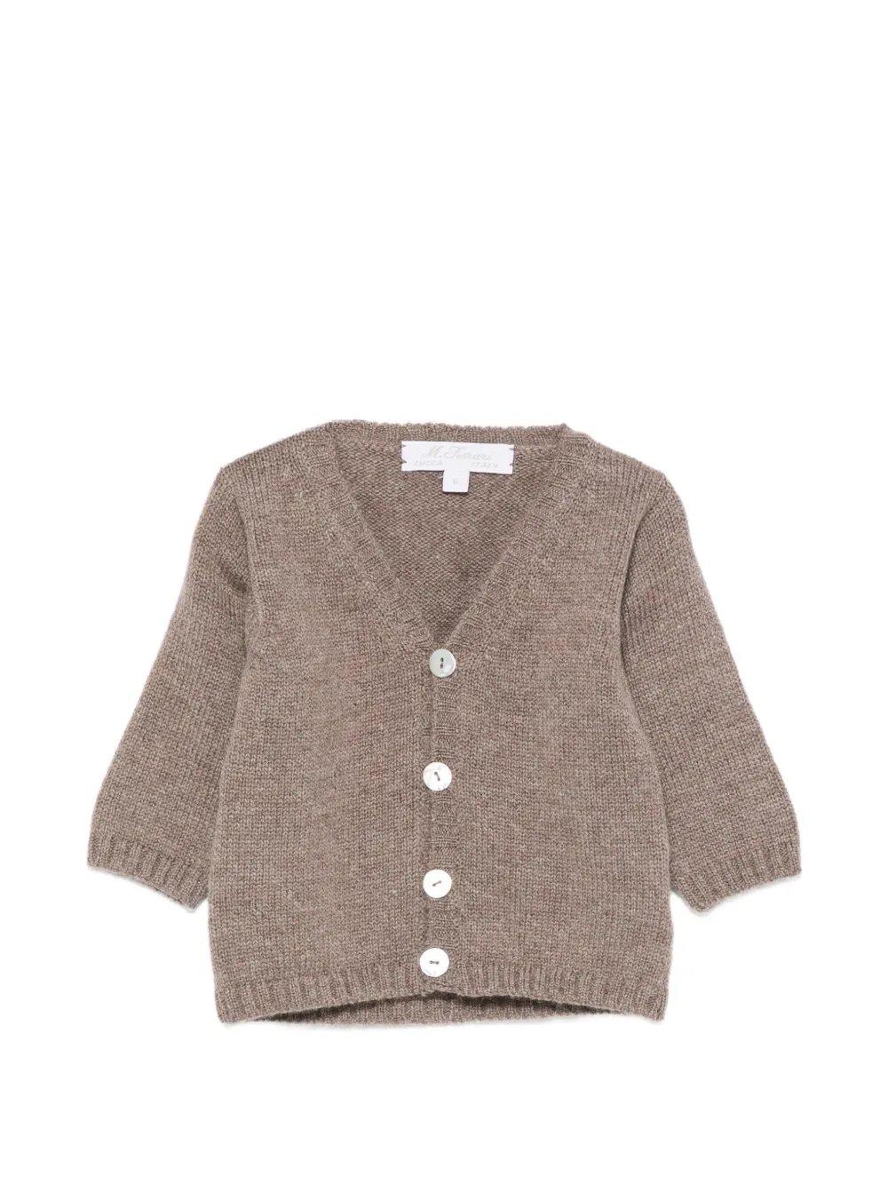 Mariella Ferrari V-neck knitted cardigan - Marron Mariella Ferrari V-neck knitted cardigan - Marron