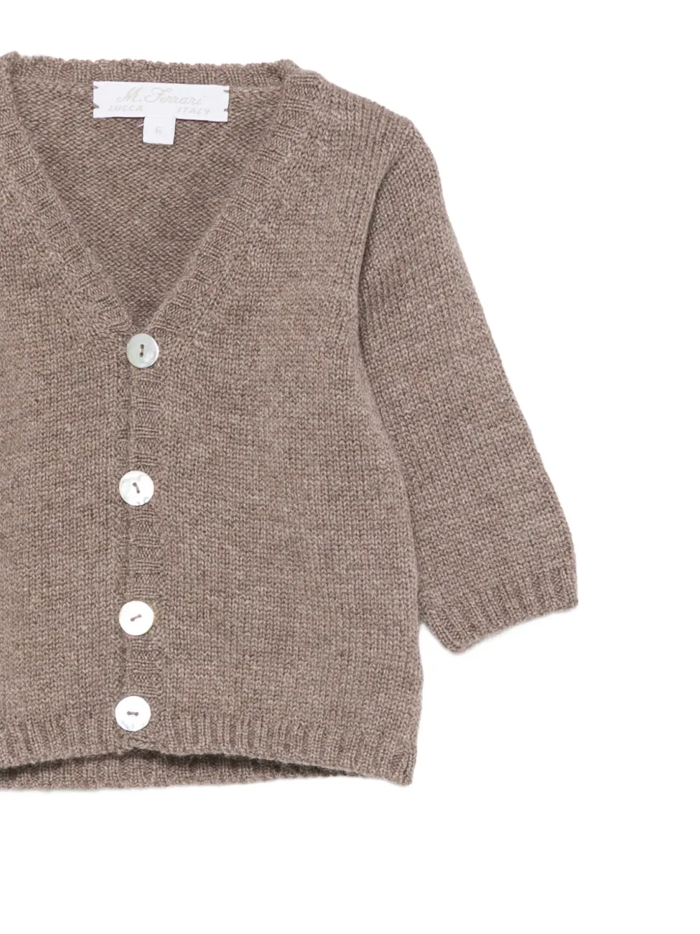 Mariella Ferrari V-neck knitted cardigan Bruin