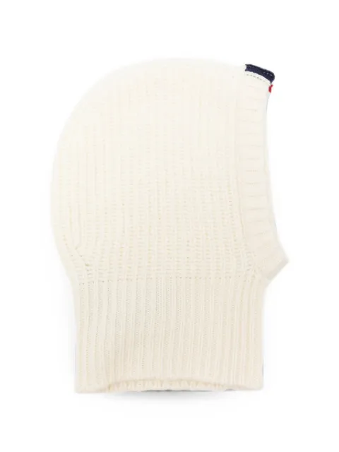 Moncler Enfant logo-patch ribbed-knit balaclava