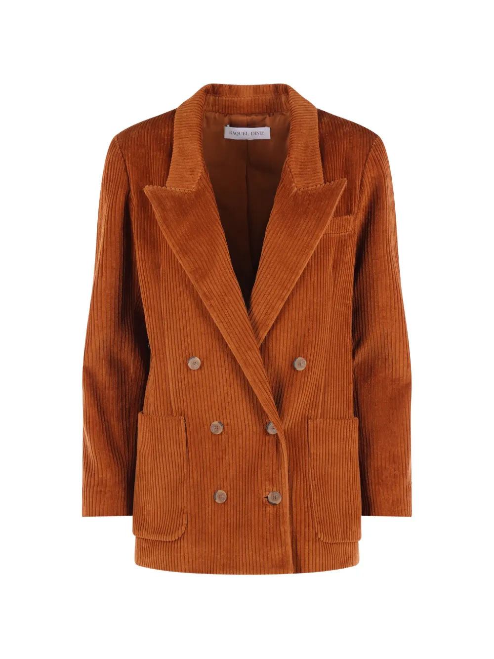 Raquel Diniz Penelope double-breasted corduroy jacket - Brown