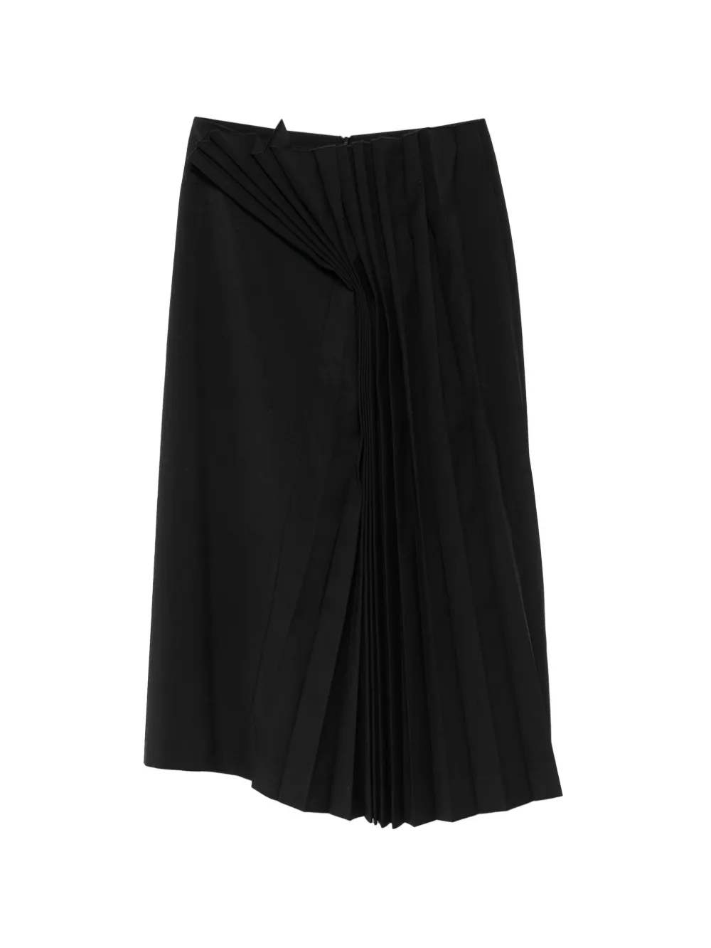 Su pleated fan-detail midi skirt