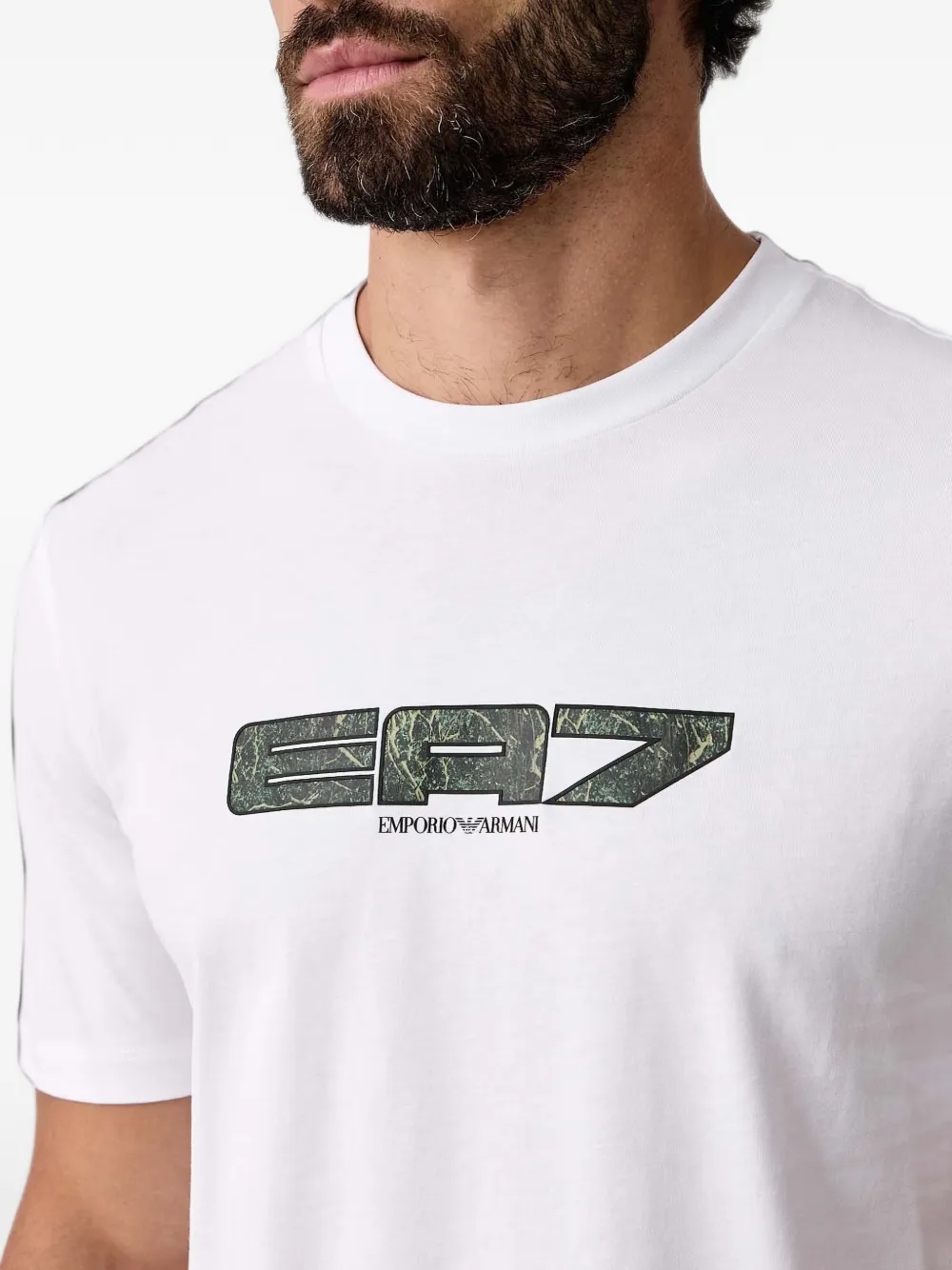 Ea7 Emporio Armani T-shirt met logoprint Wit