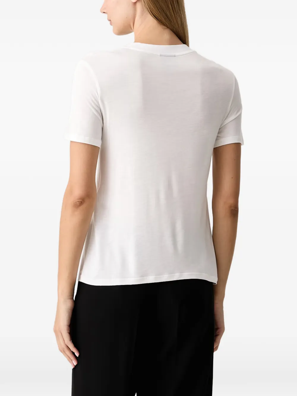 Armani Exchange T-shirt met logoplakkaat Wit
