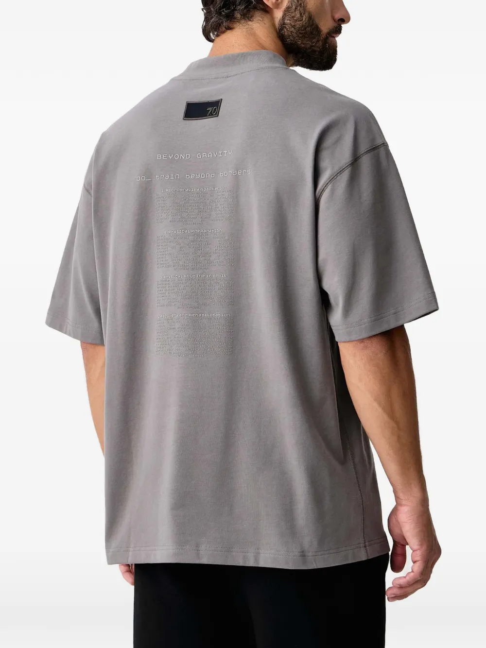 Ea7 Emporio Armani Beyond Gravity T-shirt met grafische print Grijs