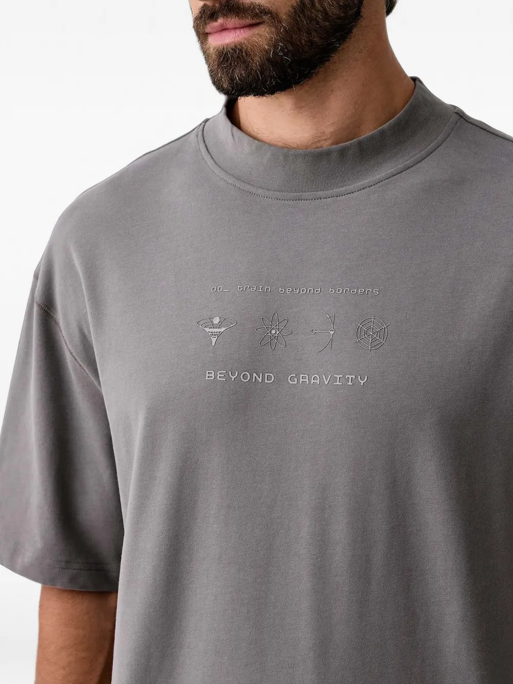 Ea7 Emporio Armani Beyond Gravity T-shirt met grafische print Grijs