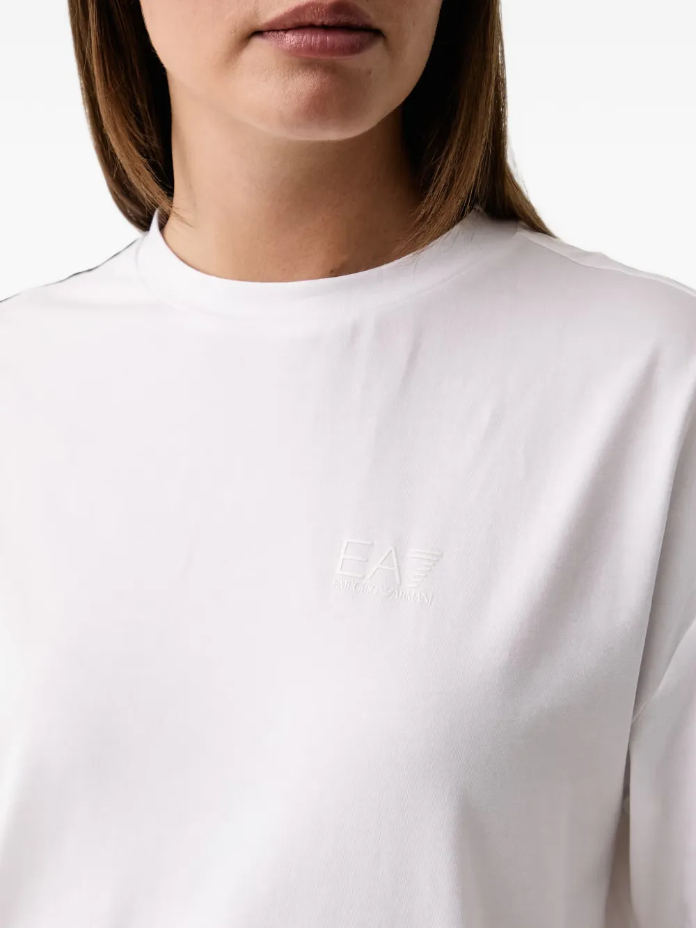 Ea7 Emporio Armani T-shirt met logoprint Wit