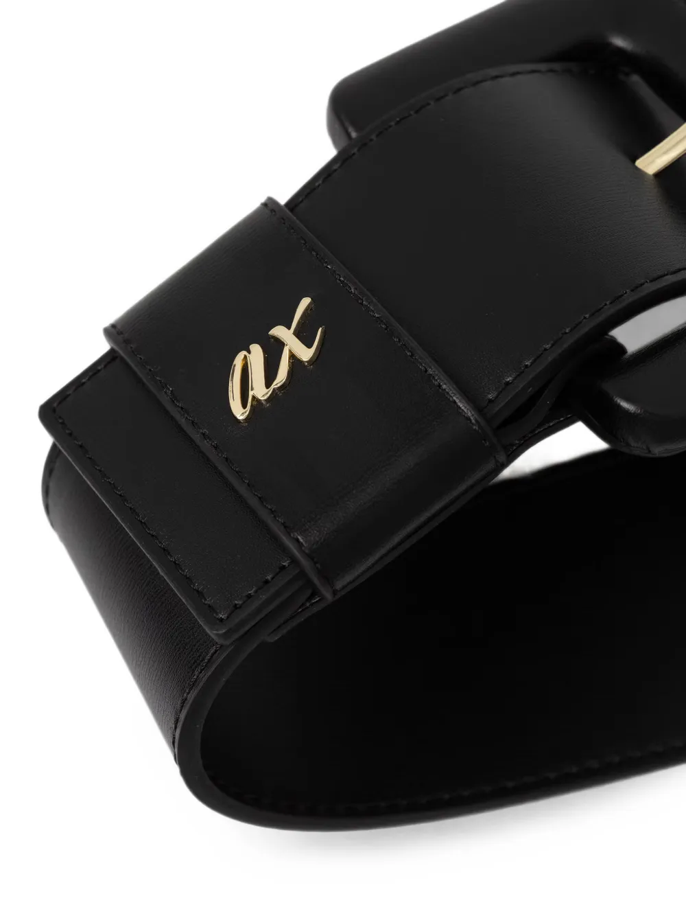 Armani Exchange Gespriem met logoplakkaat Zwart