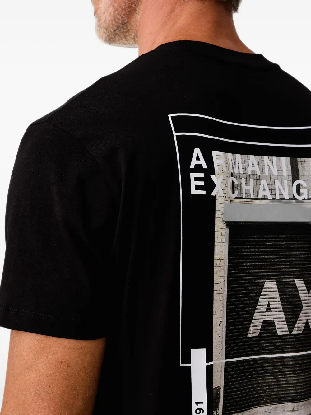Armani Exchange T-shirt met logoprint Zwart
