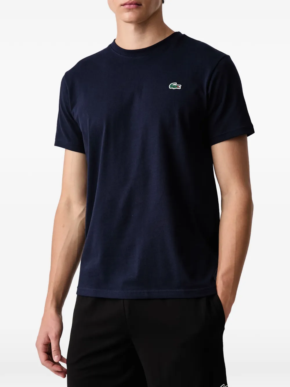 Lacoste Ultra Dry printed sport T-shirt Blauw