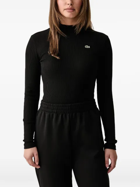 Lacoste ribbed-knit high-neck top