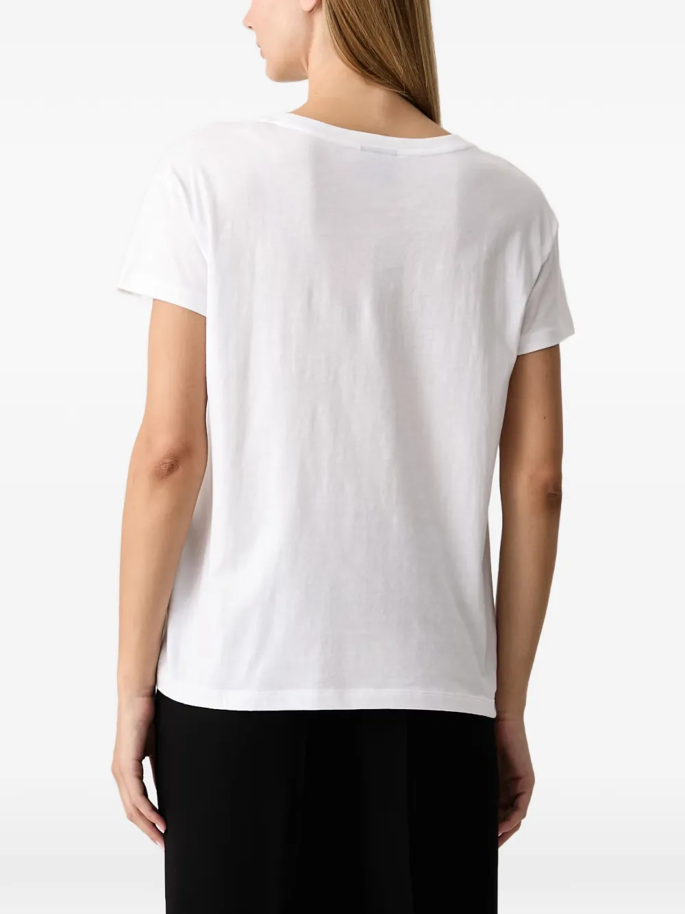 Armani Exchange T-shirt verfraaid met kristallen Wit