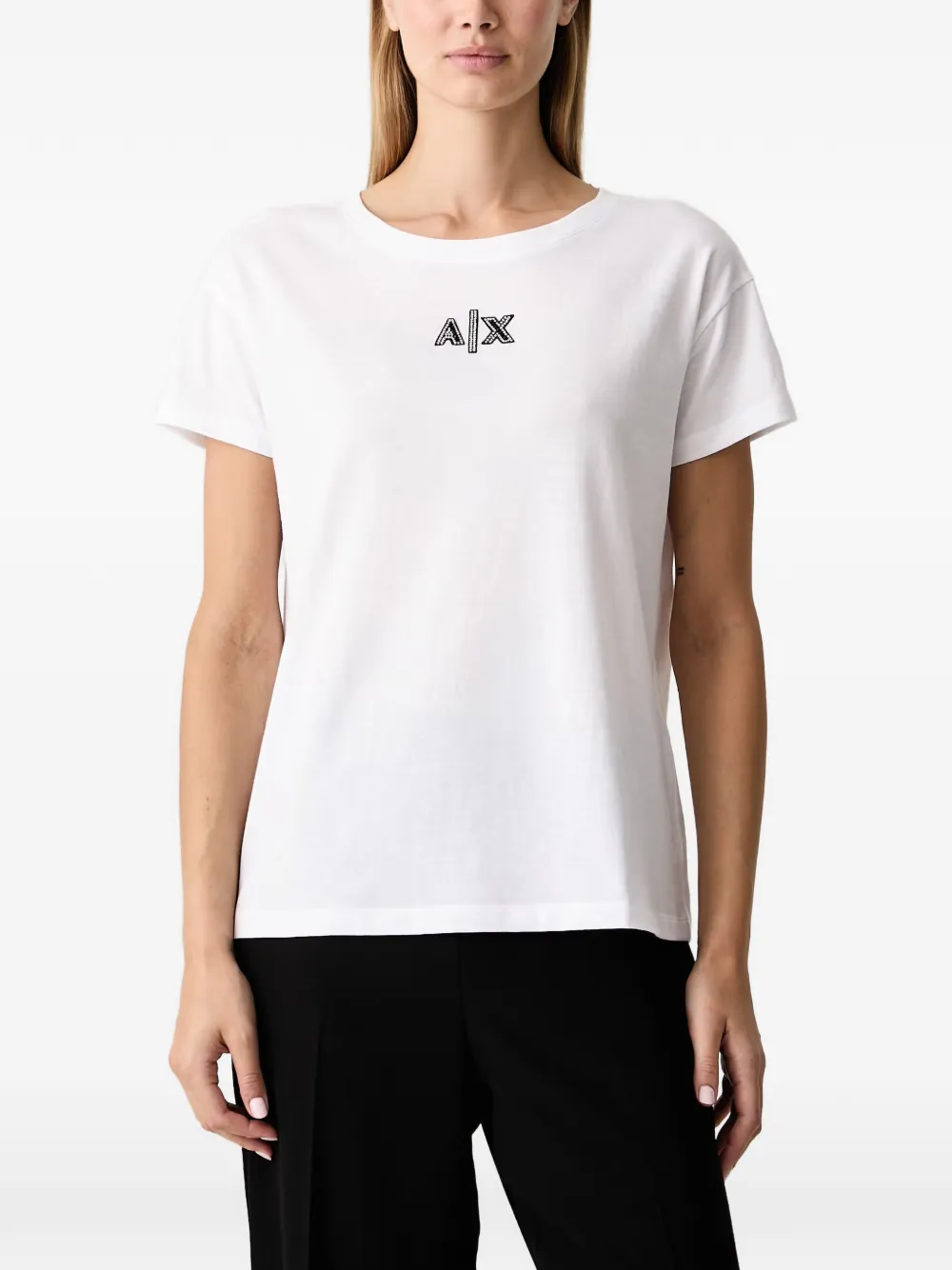 Armani Exchange crystal-embellished T-shirt