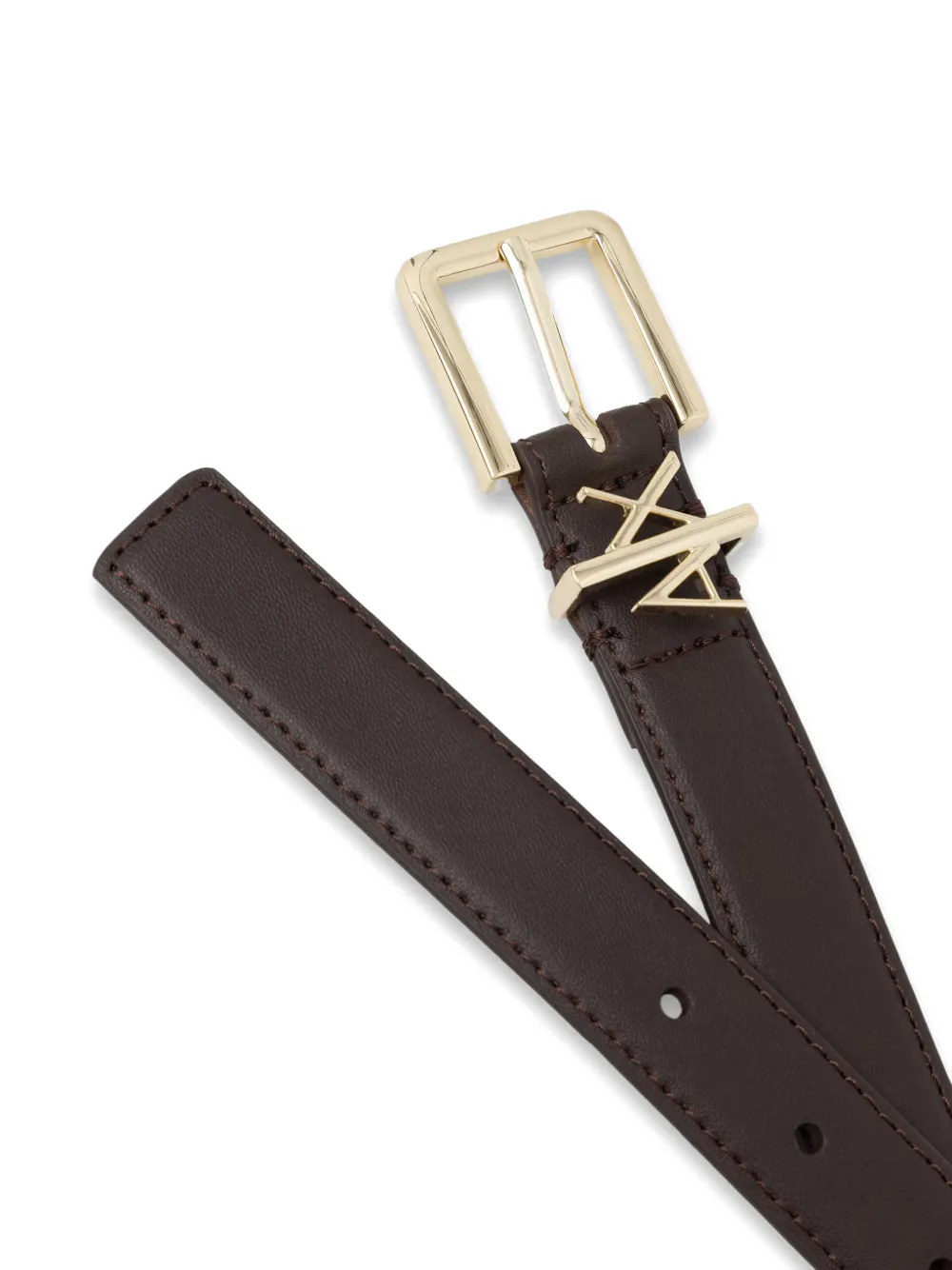 Armani Exchange Gespriem met logoplakkaat Bruin