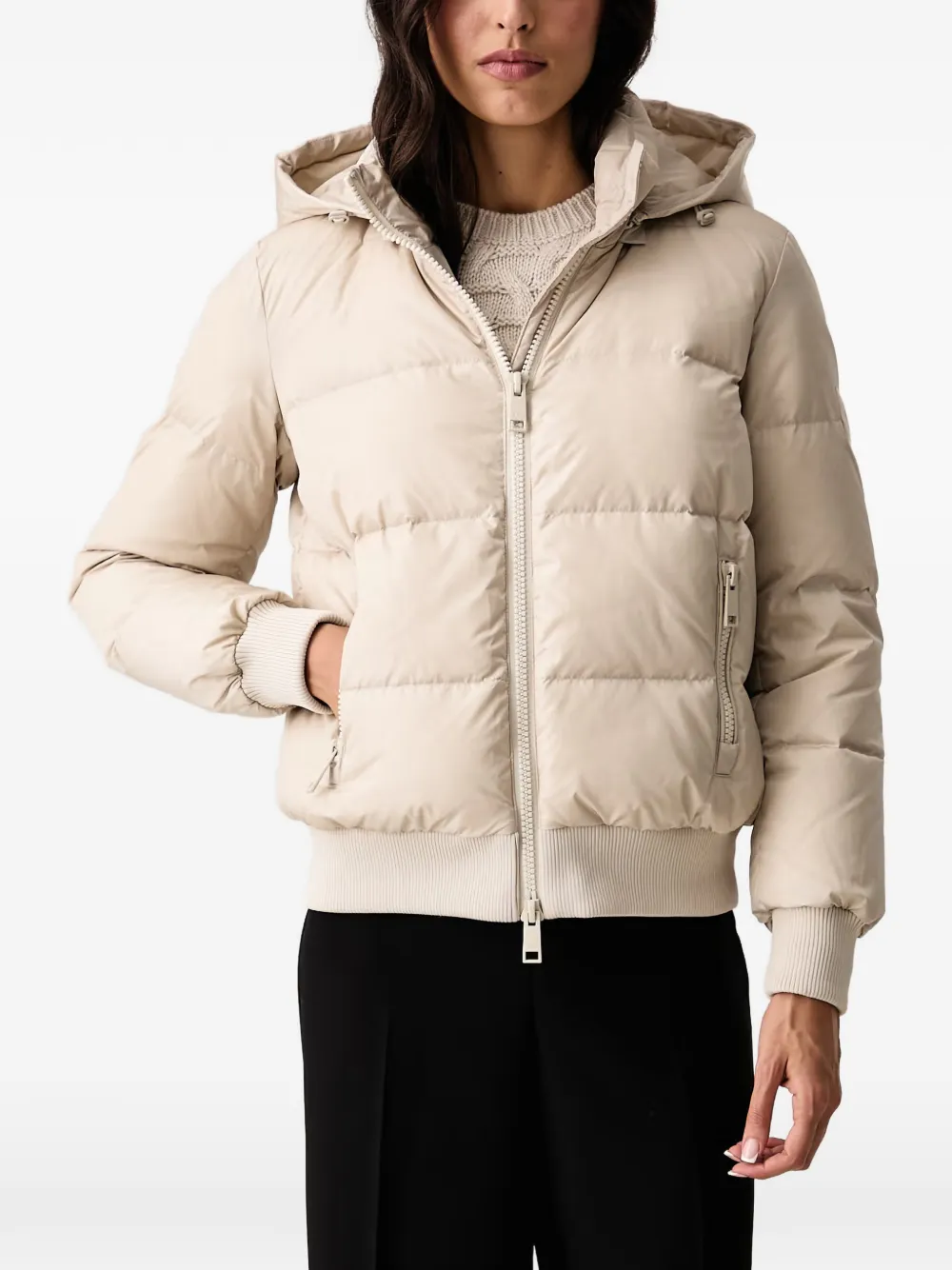 Armani Exchange hooded padded jacket - Tons neutres Armani Exchange hooded padded jacket - Tons neutres